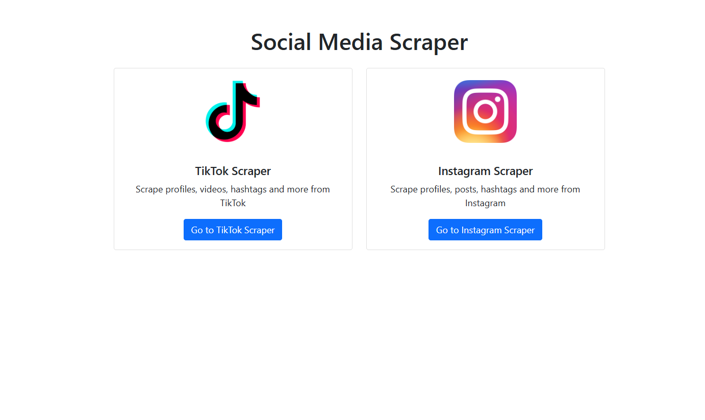 Social Media Scraping - Scrape Social Media Platforms like Twitter, Instagram, Tiktok, etc.